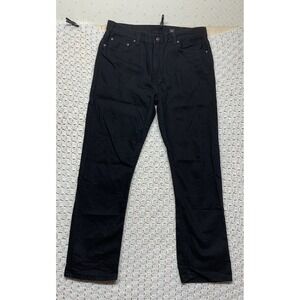 George Jeans Mens Tag 36 Aprx 34x31  Black Denim Regular Fit Straight Leg Cotton